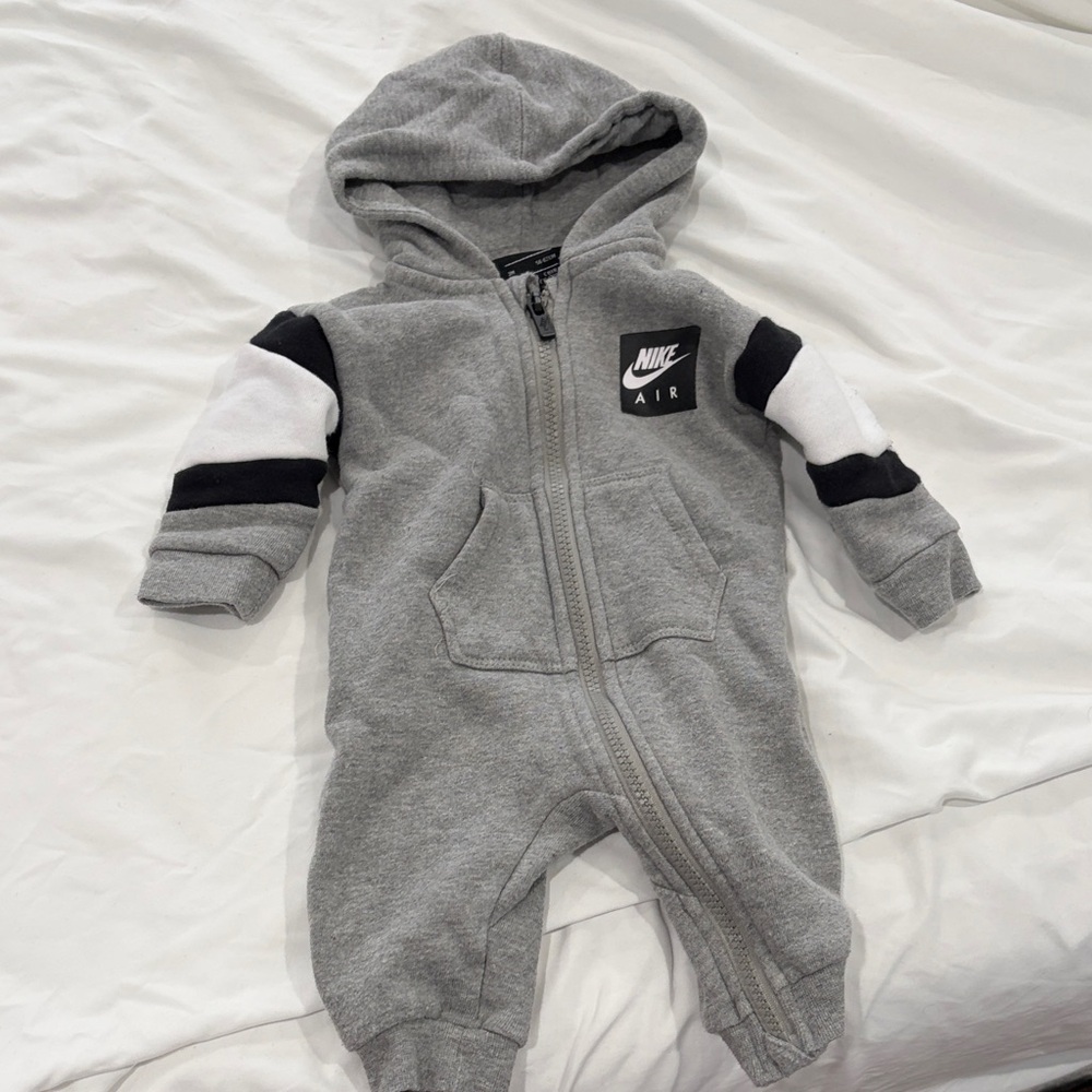 Nike Air Gray and Black baby onesie
